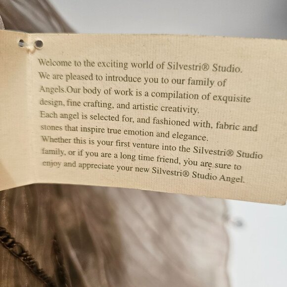Vintage SILVESTRI Christmas Angel Tabletop or Mantel Decor / Tree Topper FLAWS - Picture 15 of 15